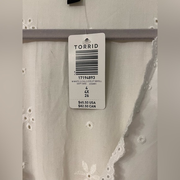 Torrid Eyelet Top, NWT - Picture 3 of 3